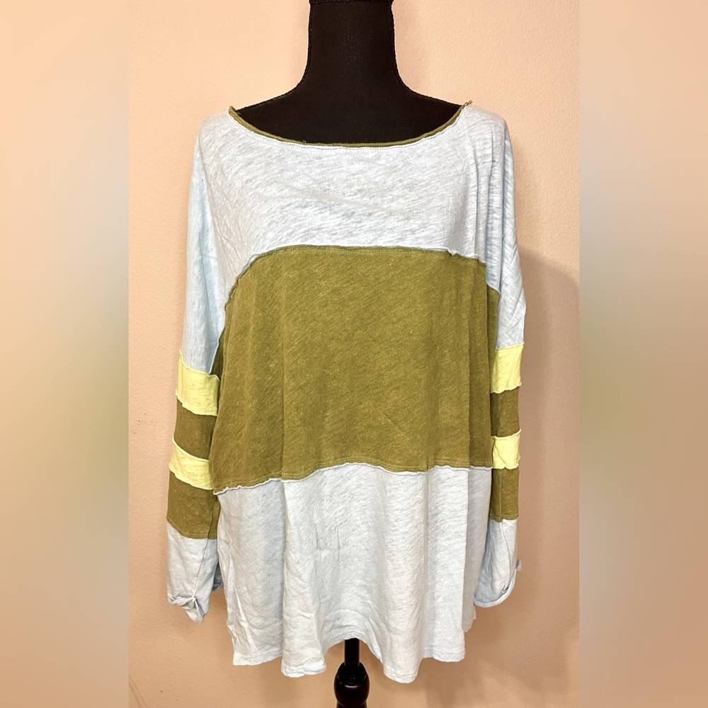 NWOT! Free People Blue Bobbi Tee